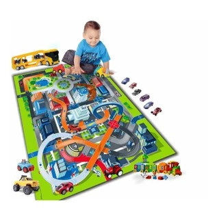 Lona Pista hotweels Tapete de Lona P/ Brincar De Carrinho Hot Wheels 100 x 67 cm