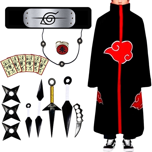 Manto Capa Nuvem Naruto Akatsuki Renegados Games Anime Yahiko