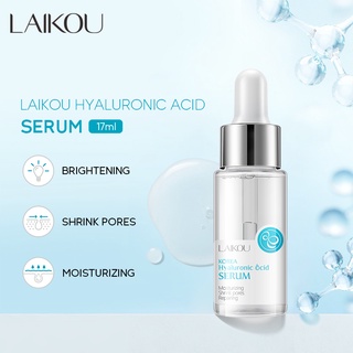 Sérum de ácido hialurônico LAIKOU hidratante redutor de poros removedor de espinhas reparo da maciez da pele 17ml