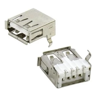 Kit 5 Unidades Conector USB A Fêmea 180º USB01B