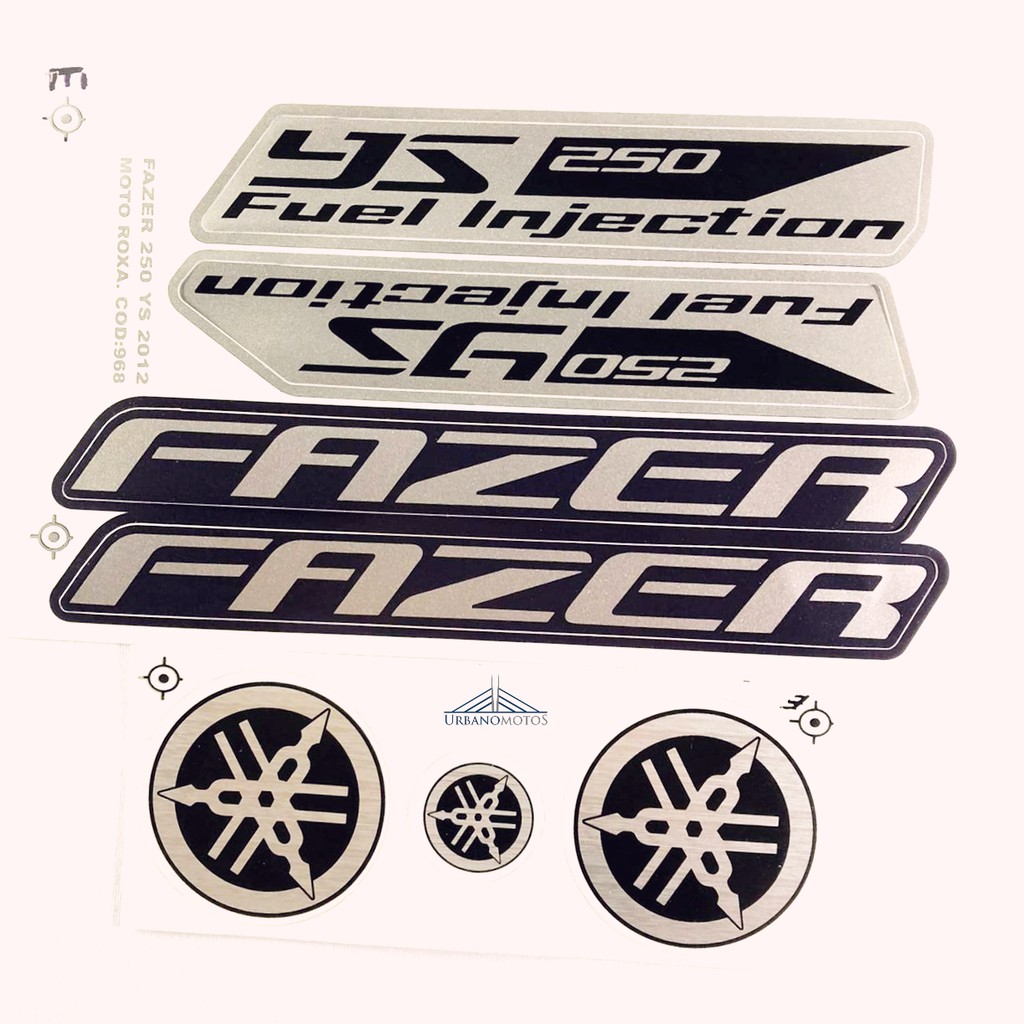 Kit Adesivo Fazer 250 2012 Roxa Padrão Original