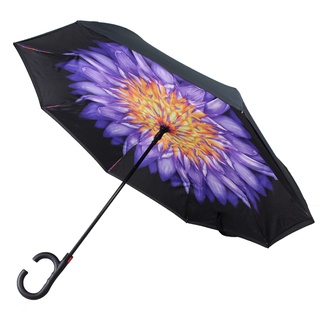 Guarda Chuva Sombrinha Semiauto Feminina Masculina Invertido Reforçado Abre Fecha Ao Contrário Duplo Tecido