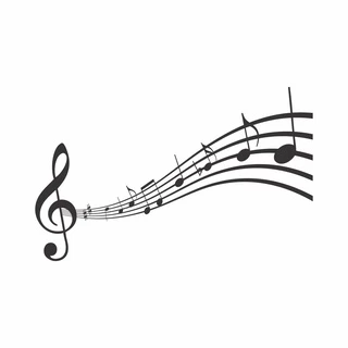 Adesivo de Parede Decorativo Notas Musicais Música 80x33cm