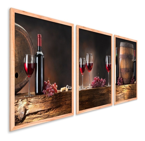 Quadros Decorativo Moldura Cozinha Adega Vinho Sala Jantar