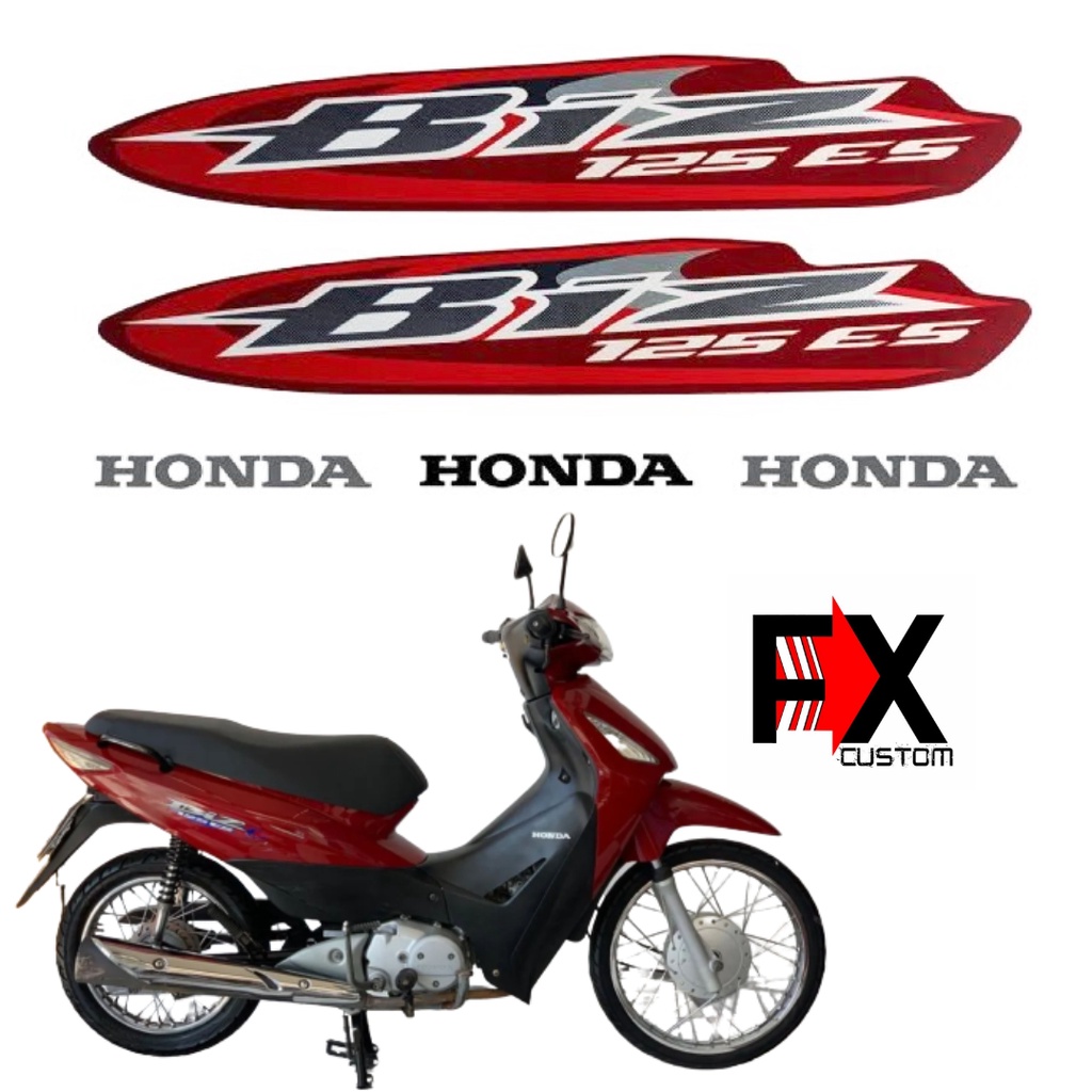 Friso De Roda Adesivo Refletivo Honda Biz Vermelho E Preto