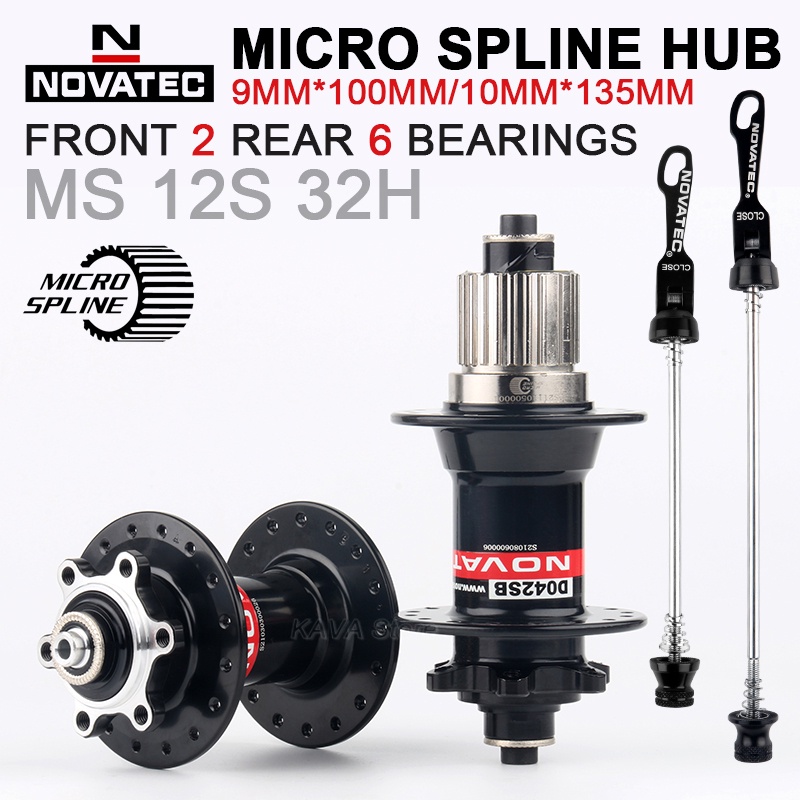 NOVATEC Micro Spline Hub 32 Furos MTB MS Cubos Eixo Impulso 12 ...