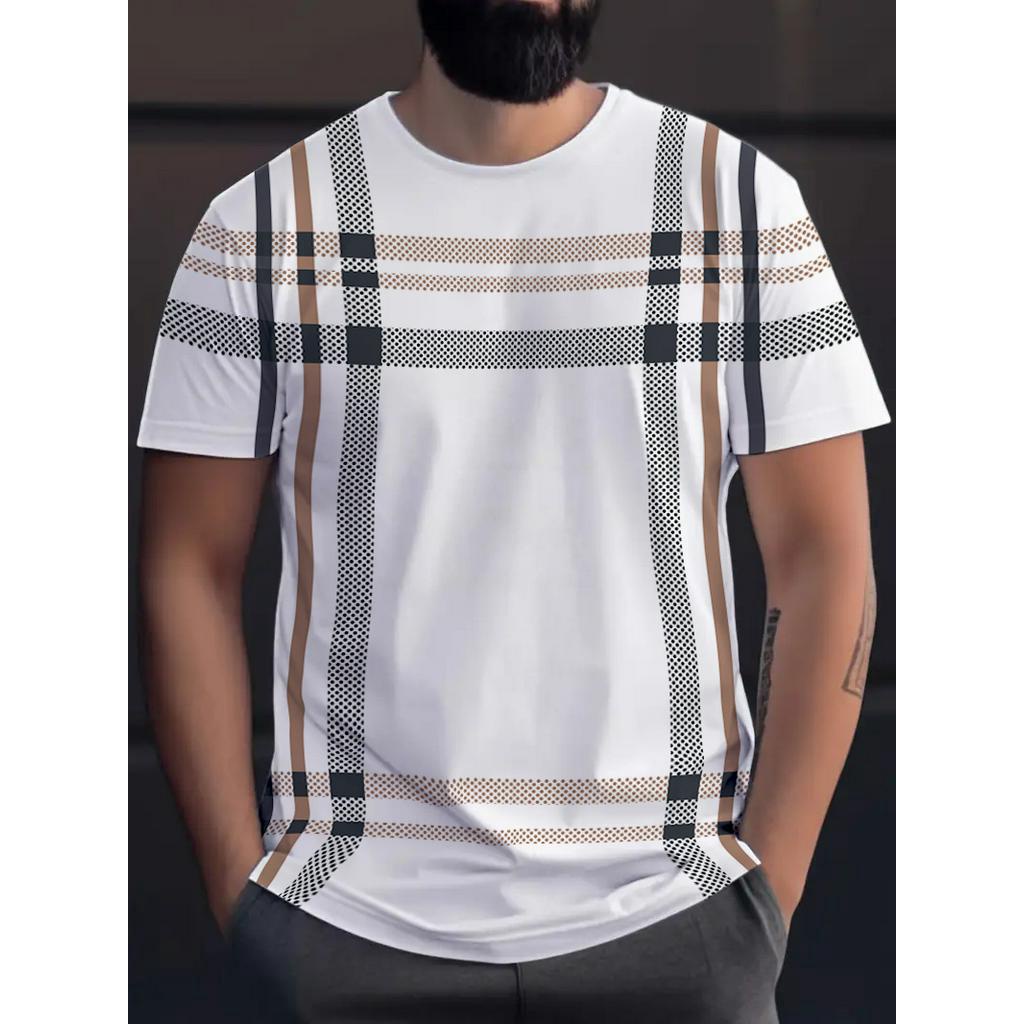 2024 Novo Estilo de Verão Novo Estilo de Verão Confortável Camiseta de Pescoço Redondo com Respiração Solta e Confortável Moda de Venda a Quente