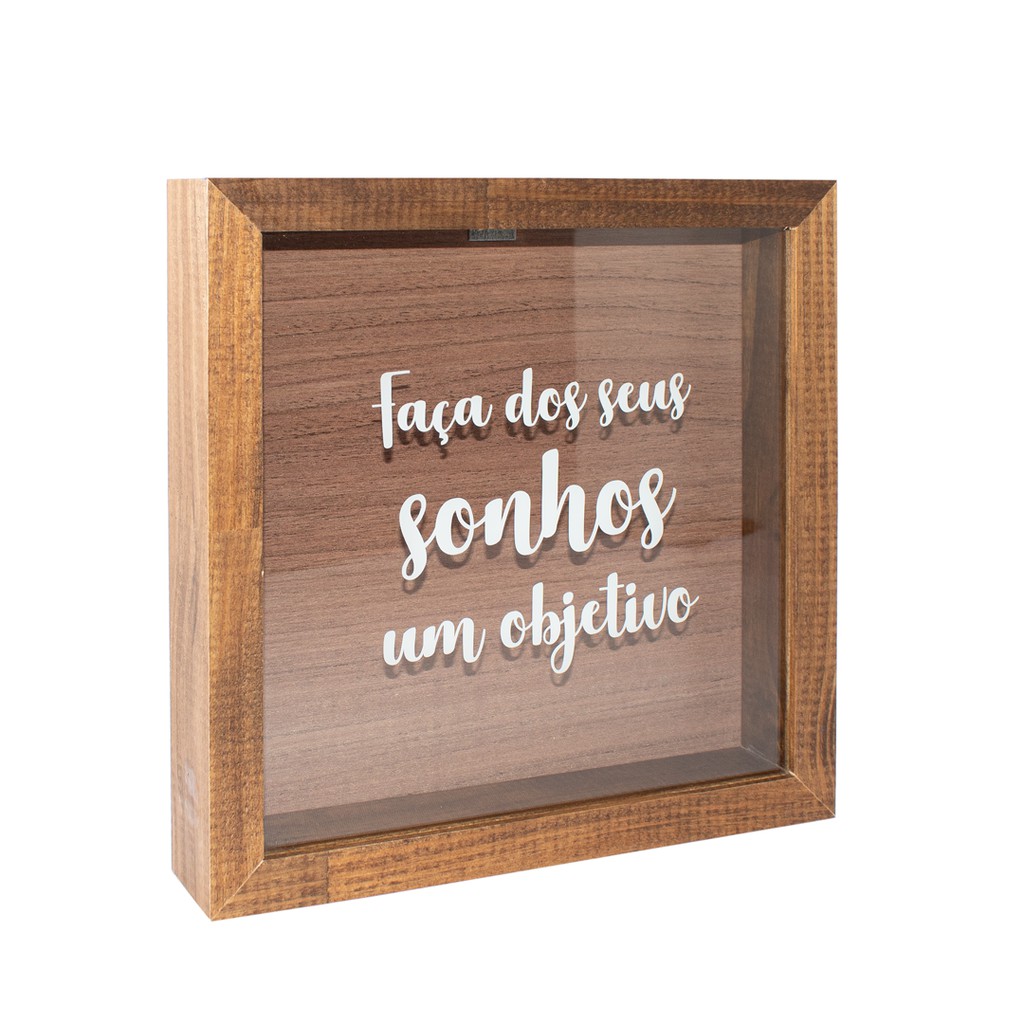 QUADRO COFRE SONHOS MADEIRA Shopee Brasil