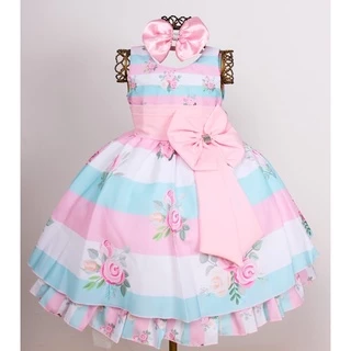 Vestido Infantil Jardim Encantado Festa Luxo