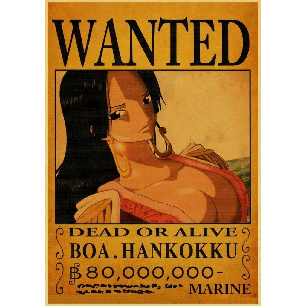 Pôster Anime Japonês One Piece Wanted Retro Monkey D Luffy Solon ...