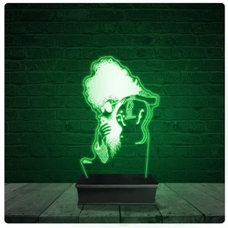 Luminária Abajur Acrílico Led - Raul Seixas Toca Raul