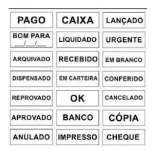 Carimbos diversos modelos (PAGO, CANCELADO, LANÇADO) Automático ou de madeira