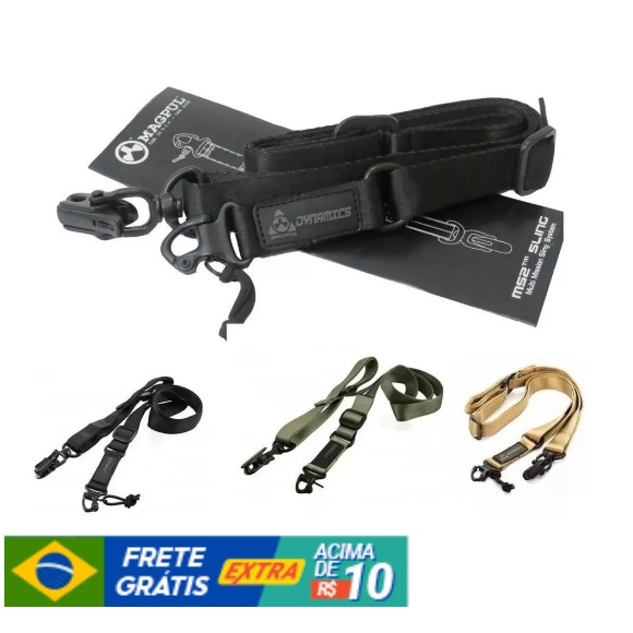 Magpul Ms2 Bandoleira Tática 1 E 2 Pontos Preta Verde e Tan