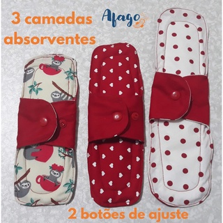 Absorvente Menstrual Lavável, Absorvente Higiênico Reutilizável de Fácil  Limpeza Respirável Algodão Puro 4 Peças para Menstruação Feminina (Rosa)