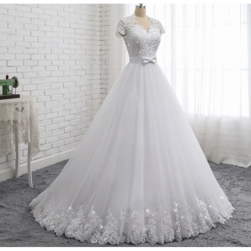 Vestido De Noiva Com Brilho Princesa Lindo Casamento 'e150