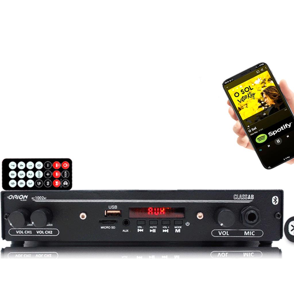 Receiver Orion Slim 1002 Bluetooth Mic Sd Aux 2 Canais 40w Shopee Brasil
