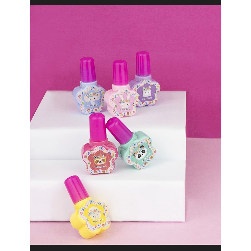 Conjunto de esmalte de unha para meninas, 28 peças de esmalte para unhas  para crianças de 3,4,5,6,7,8 anos, inclui adesivos, glitter, separador e  mais