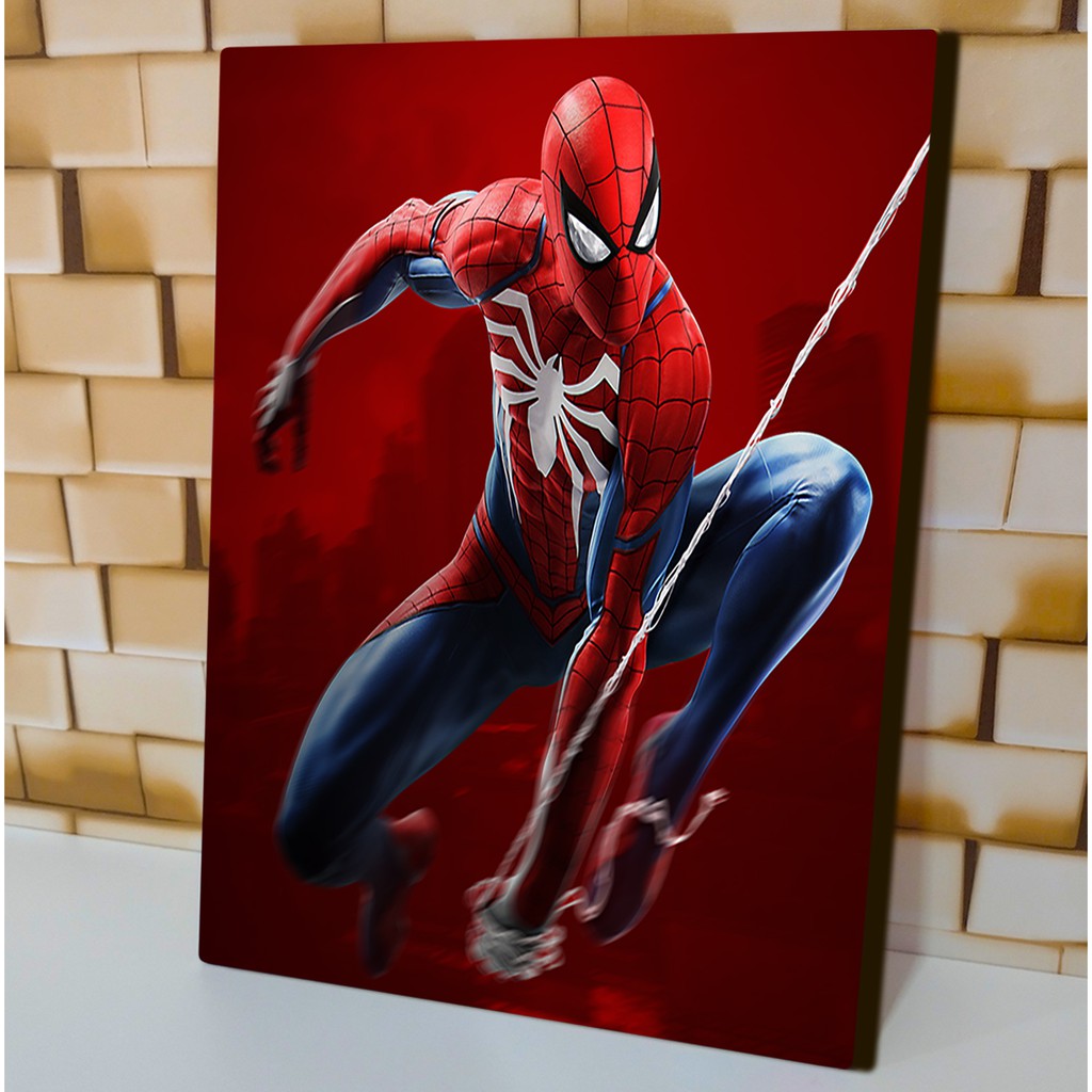 Quadro Faces Homem Aranha Marvel - 20x20 - Gorila Clube