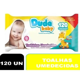 Toalha umedecida Duda Baby (pacote com 120 tolhinhas)