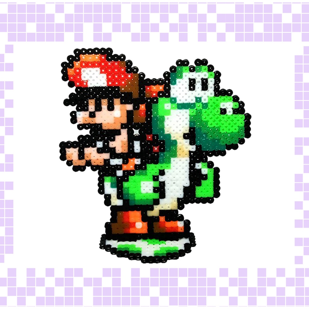 Quadro Decorativo Jogo Super Mario Yoshi 2 Peças M2