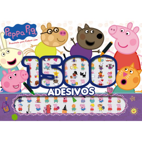 Adesivo de Parede para Colorir Peppa Pig