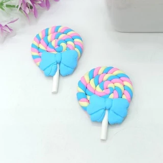 Pirulito Biscuit Laço 3x4,2cm (2 peças)