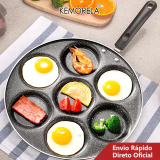 Frigideira Com 3-7 Furos Para Estável De Ovos Antiaderente Panquecas De Café Da Manhã