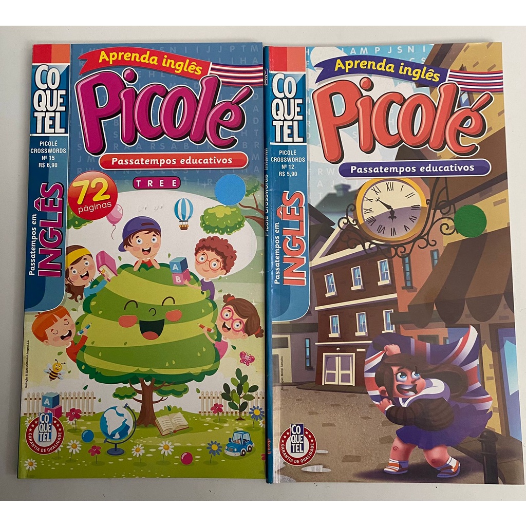 Kit 3 Revista Infantil Picolé Vamos Brincar Passatempos Colorir