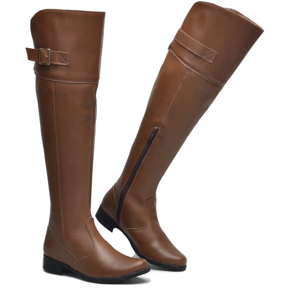 Bota caramelo over the hot sale knee