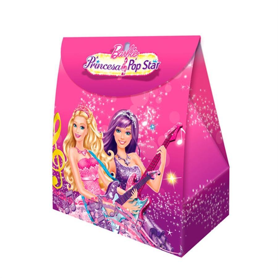 Caixinha Surpresa Barbie Princesa e Pop Star para Lembrancinha de Festa de  Aniversário com 8 unidades