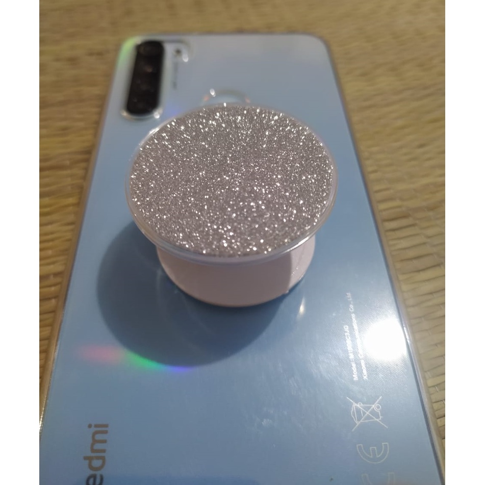 Pop socket glitter segurador socket cel brilho purpurina com cola 3m ...