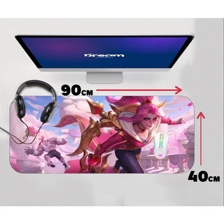 Mouse Pad Gamer Vayne League of Legends LOL Extra Grande 90x40 Personalizado borda costurada mousepad