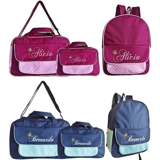 Kit Bolsas de Bebê e Mochila Personalizadas com nome Bordado, Maternidade, Menina Menina Enxoval Mochila em Oferta na Shopee