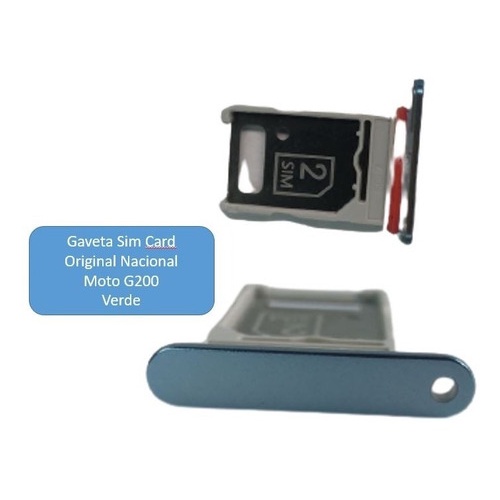 Gaveta Bandeja Chip Sim Card Moto G200 Verde | Shopee Brasil