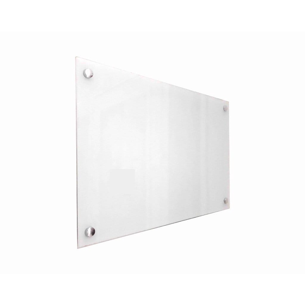 Lousa de Vidro Temperado 6mm 80x50cm + 4x Prolongador Inox