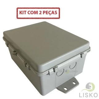 Kit 2 Pçs Caixa Hermética Cinza Baby 14,5x10,5x7cm Multiuso