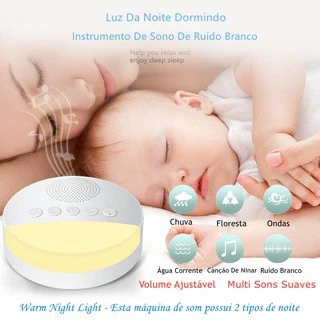 Máquina Compacta Portátil De Ruído Branco/De Som Terapia Do Sono Para Bebê Com De Calmante De 20 , Recarregável USB Cod