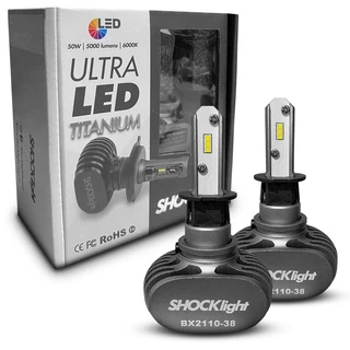 Ultra Led Shocklight Titanium 10.000 Lúmens 6000k Encaixe H3