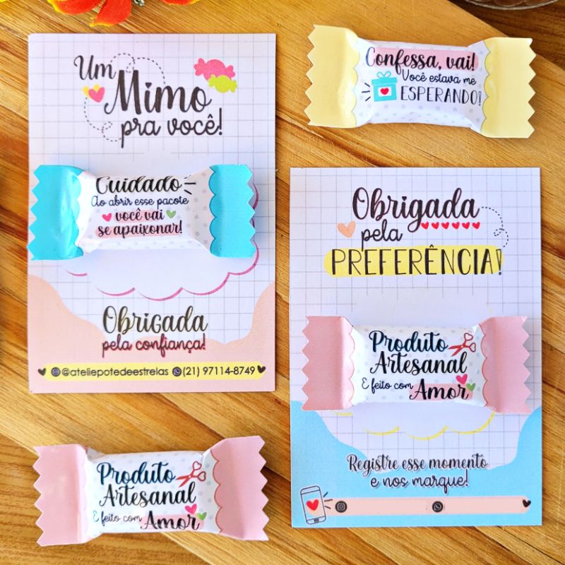 Cards Balinha Personalizados Para Agradecimento Ao Cliente Mimos Para Suas Clientes Shopee