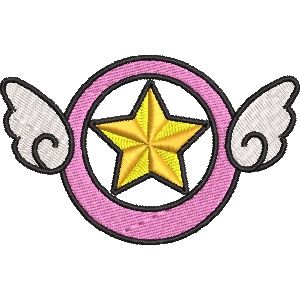 asa estrela cajado sakura card captor patch anime termocolante