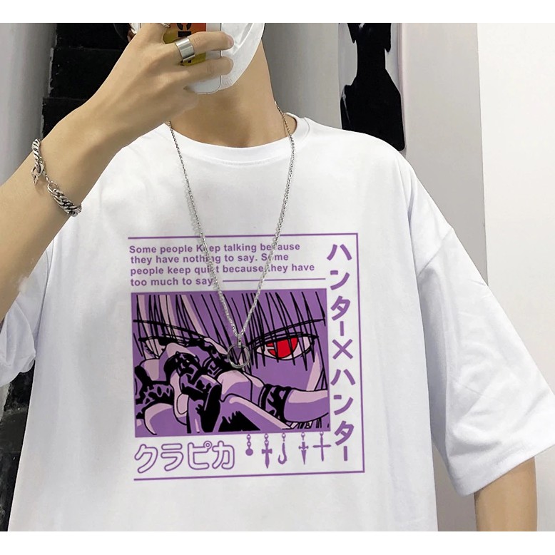 Camiseta Básica Algodão Unissex Único caçador x hunter kurapika Moda Anime