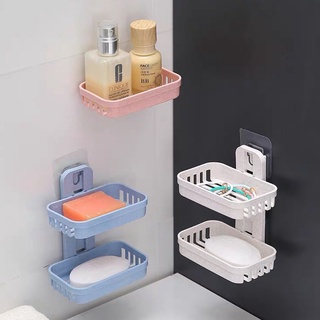 porta Sabonete saboneteira de plastico para uso domestico para parede dupla 15,5 x 8 x 13 cm/Camada única 13x8,5cm