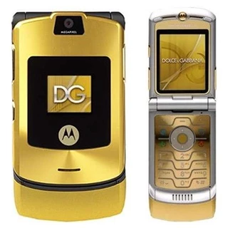 M o A r la V3 Celular Versão Mundial Flip GSM-3g Quad Band Mo t ola Razr