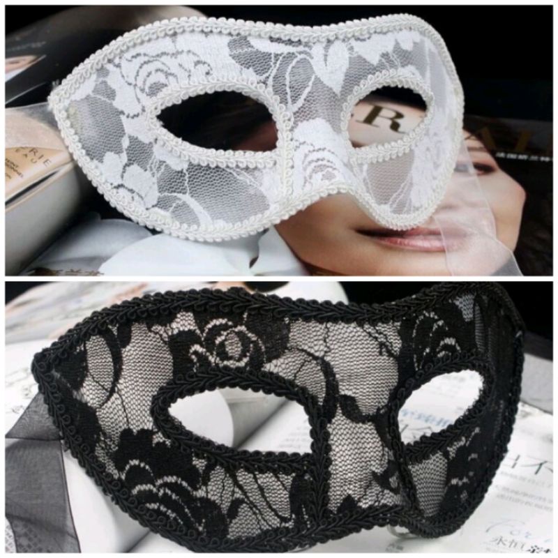 2 Máscara Feminina Ou Masculina De Renda Veneziana Para Baile/ Fantasia