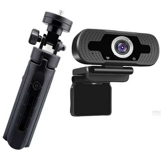 Kit Webcam Full Hd1080p Camera Para PC e Notebook + Tripe