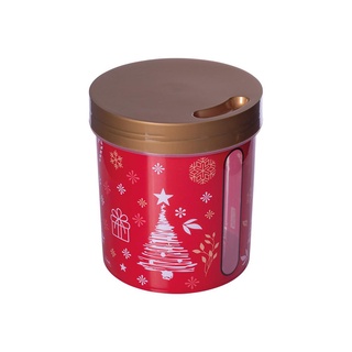 Porta Mantimentos Redondo 2,5 L Natal-Dourado