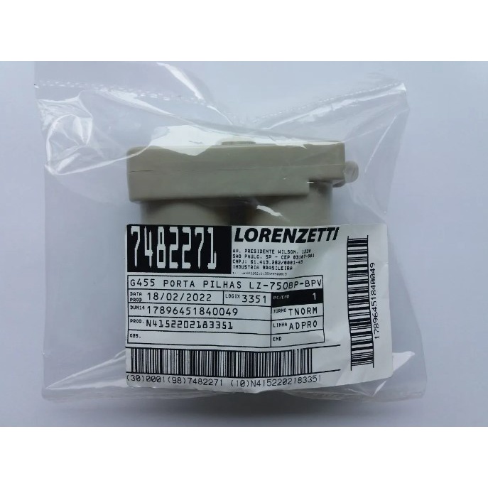 Caixa Porta Pilhas Dupla Aquecedor Lorenzetti G455 Original!