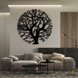 Painel Árvore Circular decoração MDF