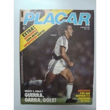 revista futebol placar número 835 - 26 de maio de 1986 com pôster do Santos