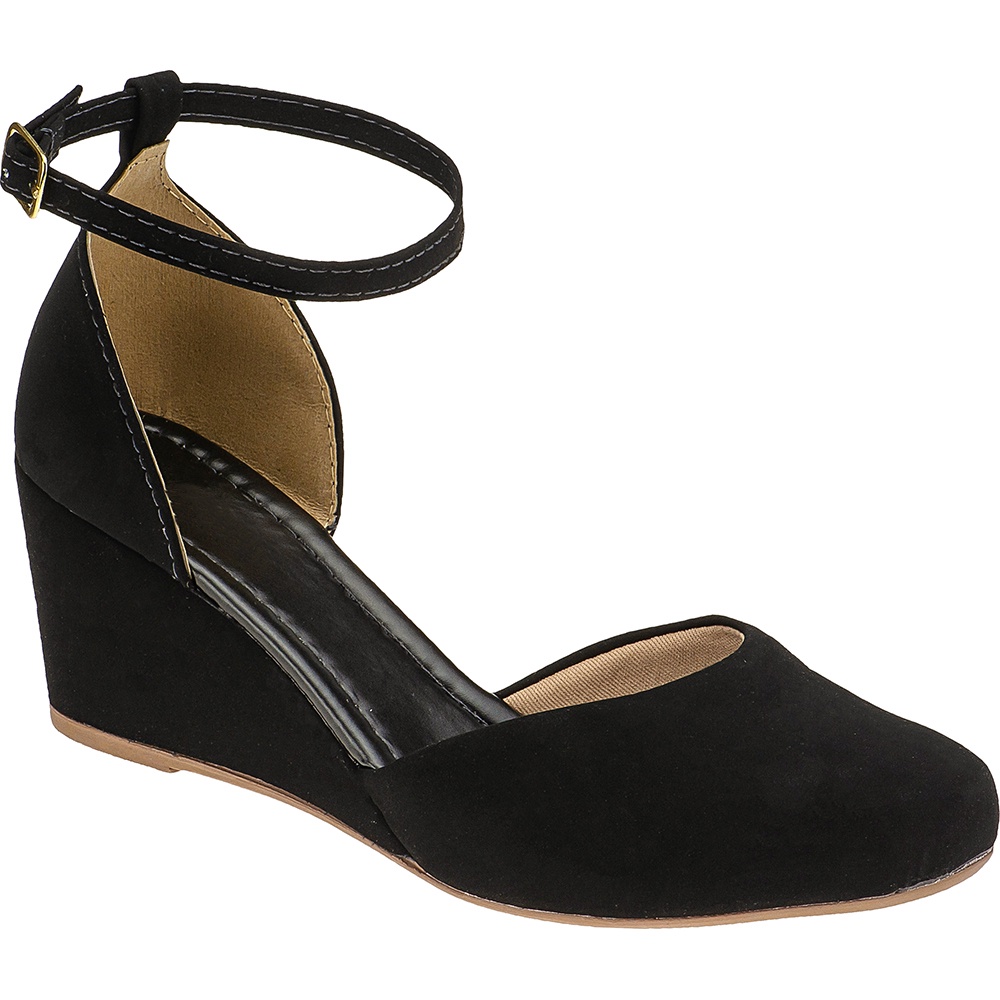 Sandália Salto Grosso Sapato Fechado Na Frente E Aberto Atras Nome